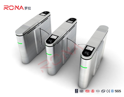 Flap Barrier Gate Parmak izi okuyucu Turnstile Barrier Gate Akrilik Flap Barrier Turnstile
