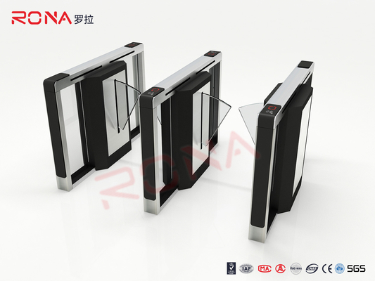 RFID Otomatik Flap Bariyer Kapısı 304 Stainess Çelik Güvenlik Erişim Kontrolü Döner