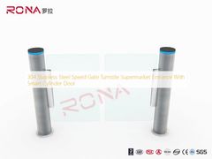 Akıllı Silindir Kapılı 304 Paslanmaz Çelik Hız Kapısı Turnike Süpermarket Girişi