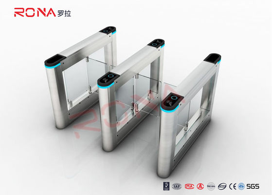 Fastlane Swing Barrier Gate Kuru temas arayüzü ile gümüş cilalama