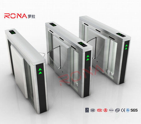 Parmak izi Flap Barrier Turnstile Yarım Yükseklik Güvenlik 304 Paslanmaz Çelik